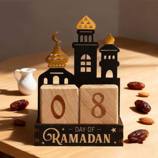 Wooden Ramadan Countdown Calendar