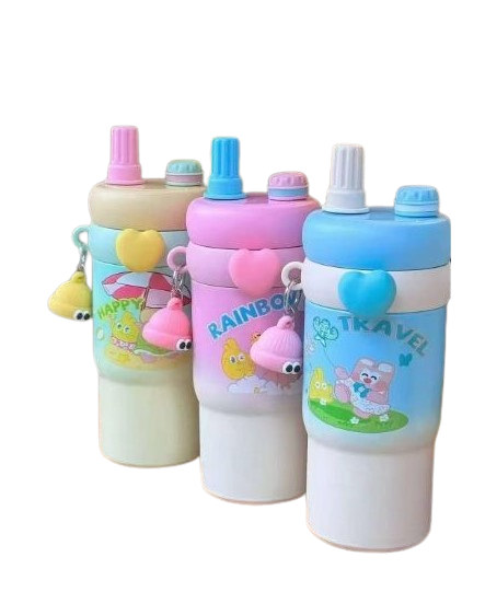 Pink Rabbit Insulated Sports Water Bottle / Thermos Cup